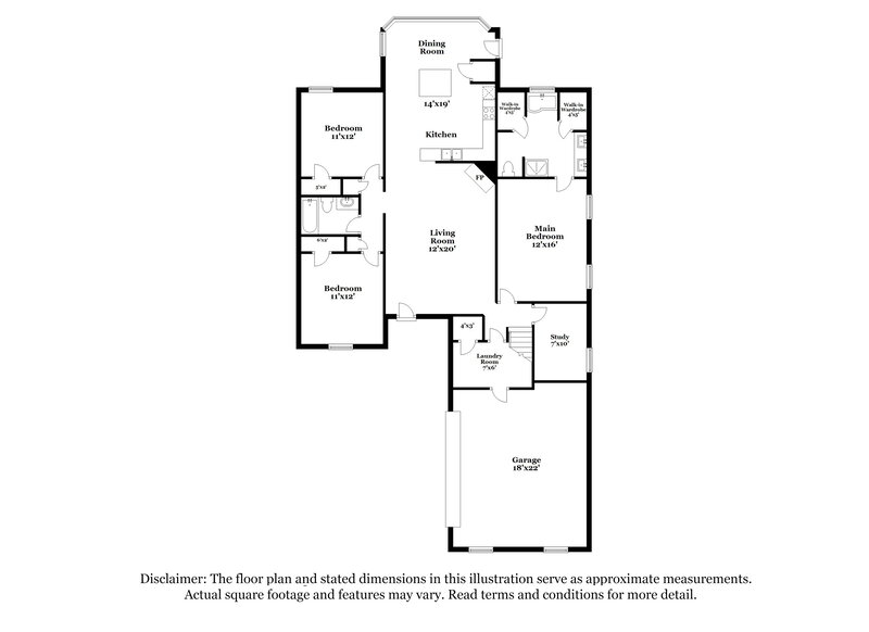 2,125/Mo, 5521 Milton Ridge Dr Arlington, TN 38002 Floor Plan View
