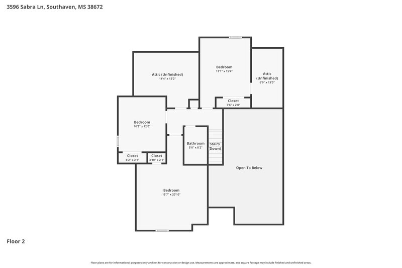 2,320/Mo, 3596 Sabra Ln Southaven, MS 38672 Floor Plan View 2