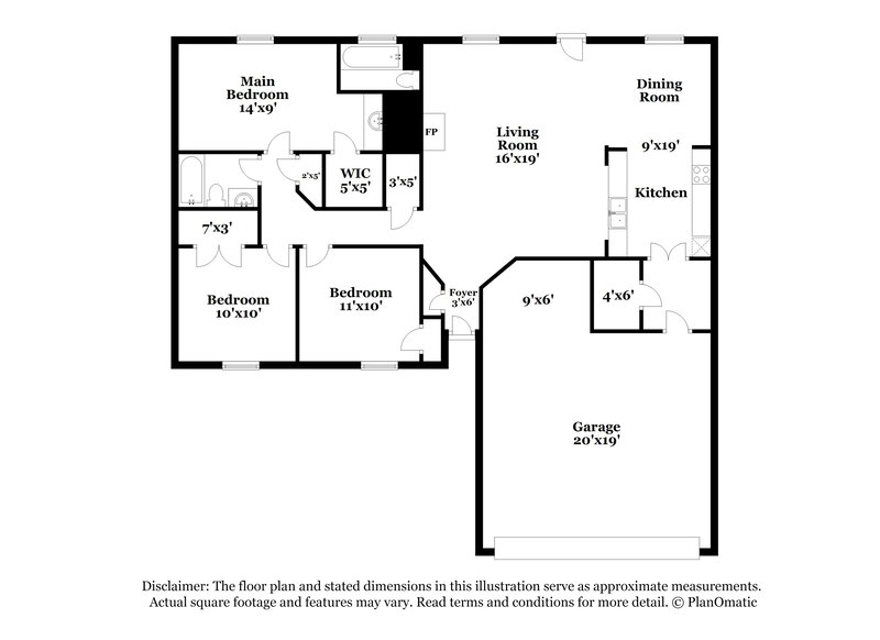 1,940/Mo, 6306 Magnolia Lakes Dr Olive Branch, MS 38654 Floor Plan View