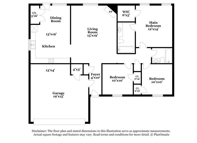 2,005/Mo, 1540 Madison Cv W Southaven, MS 38671 Floor Plan View