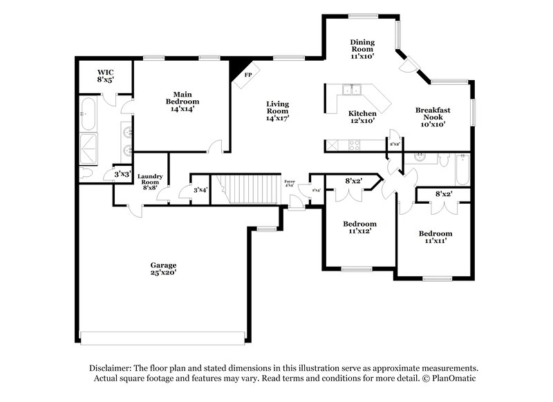 3,180/Mo, 2704 Greencliff Dr Southaven, MS 38672 Floor Plan View