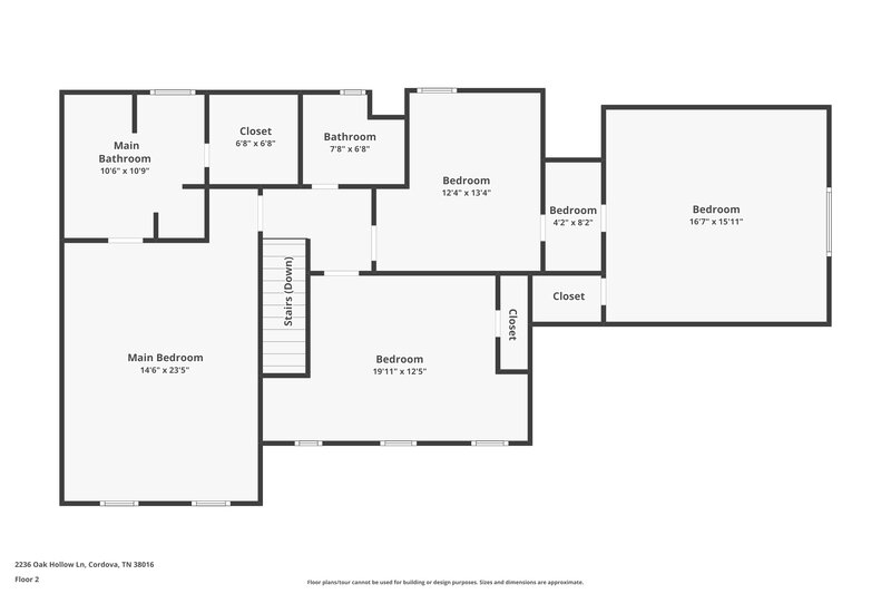 2,170/Mo, 2236 Oak Hollow Ln Cordova, TN 38016 Floor Plan View 2