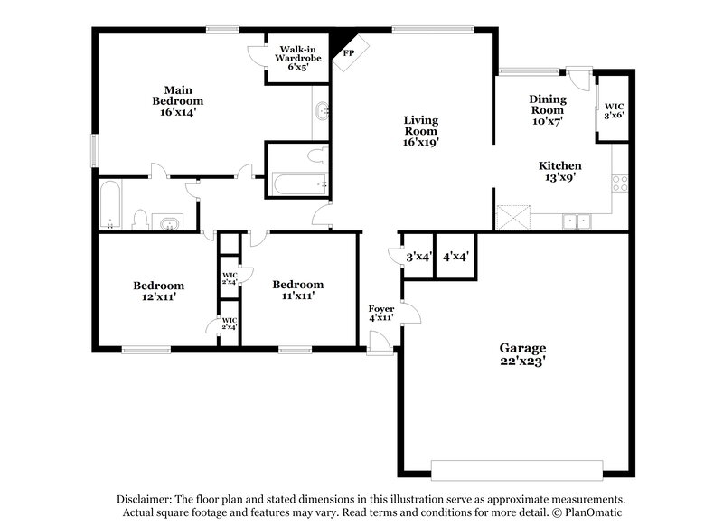 1,640/Mo, 9136 Triple Crown Loop W Southaven, MS 38671 Floor Plan View