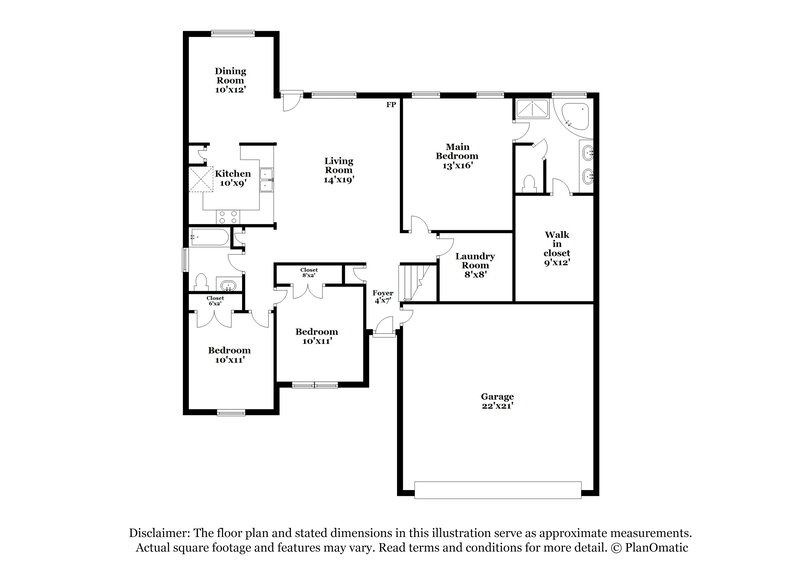1,995/Mo, 7774 Melisa Dr Walls, MS 38680 Floorplan View