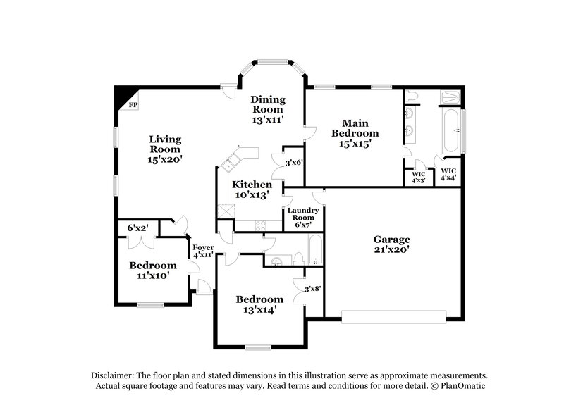 1,750/Mo, 1653 Saddle Ln Southaven, MS 38671 Floor Plan View