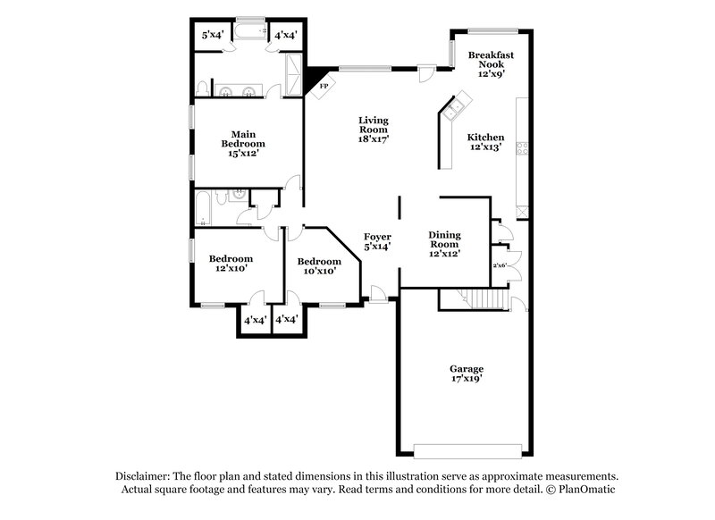 3,200/Mo, 5952 Christopher Jordan Dr Southaven, MS 38672 Floor Plan View