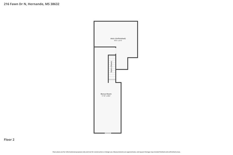 2,015/Mo, 216 Fawn Dr N Hernando, MS 38632 Floor Plan View 2
