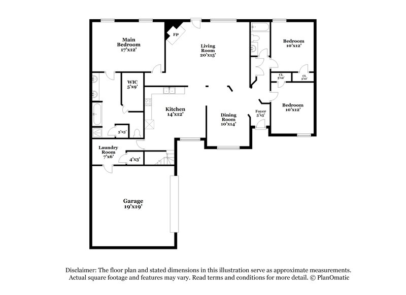 1,705/Mo, 7556 Bear Cv Walls, MS 38680 Floor Plan View