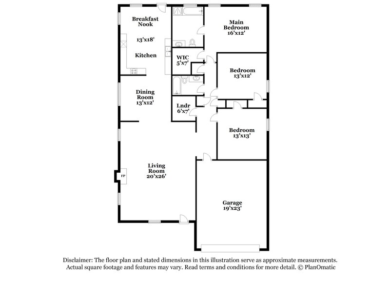 1,645/Mo, 4784 Harvest Park Dr Memphis, TN 38125 Floor Plan View