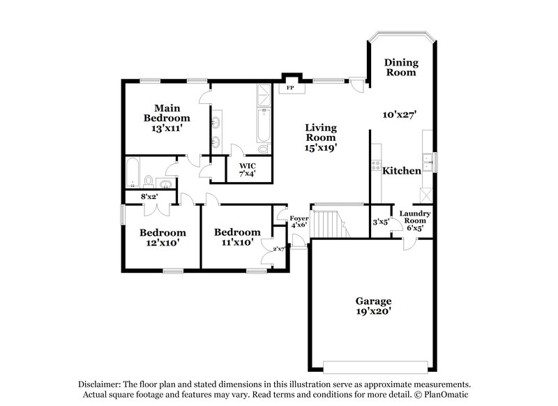 2,125/Mo, 8331 Grayce Dr Southaven, MS 38671 Floor Plan View