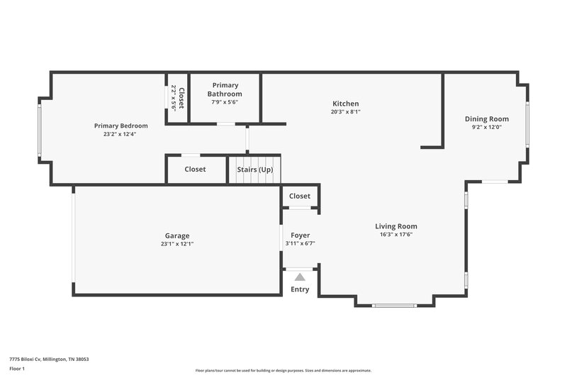2,250/Mo, 7775 Biloxi Cv Millington, TN 38053 Floor Plan View