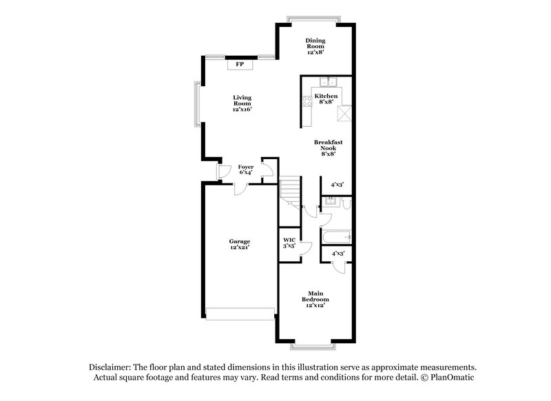 1,460/Mo, 7792 Hickory Meadow Rd Millington, TN 38053 Floor Plan View