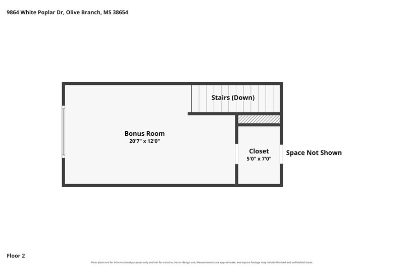 1,945/Mo, 9864 White Poplar Dr Olive Branch, MS 38654 Floor Plan View