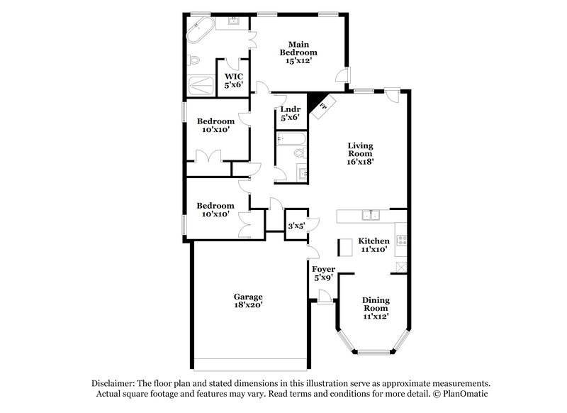 2,045/Mo, 5842 Carrel Cv Southaven, MS 38671 Floorplan View