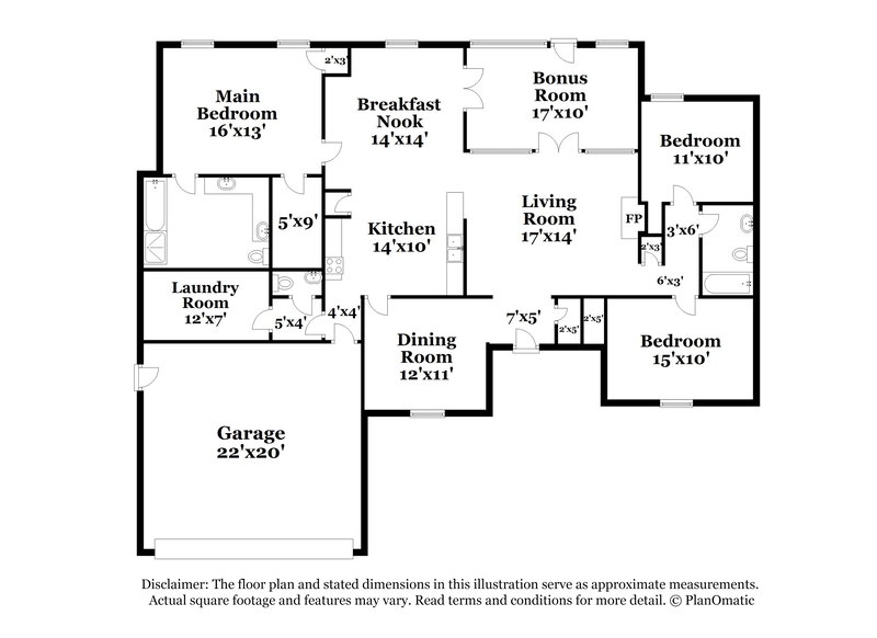 2,100/Mo, 6572 Star Valley Dr Bartlett, TN 38134 Floor Plan View