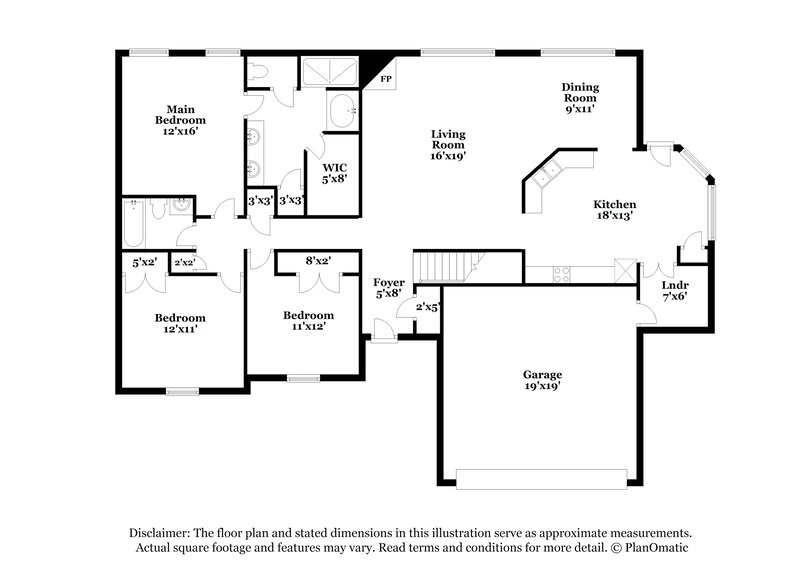 2,260/Mo, 7753 Meadow Ridge Ln Olive Branch, MS 38654 Floor Plan View