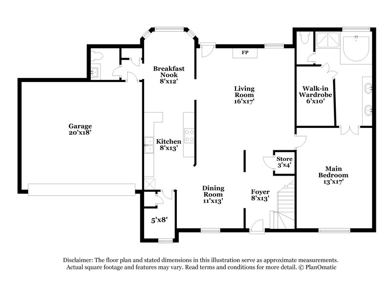 2,100/Mo, 7557 Juniper Ridge Dr Memphis, TN 38125 Floor Plan View