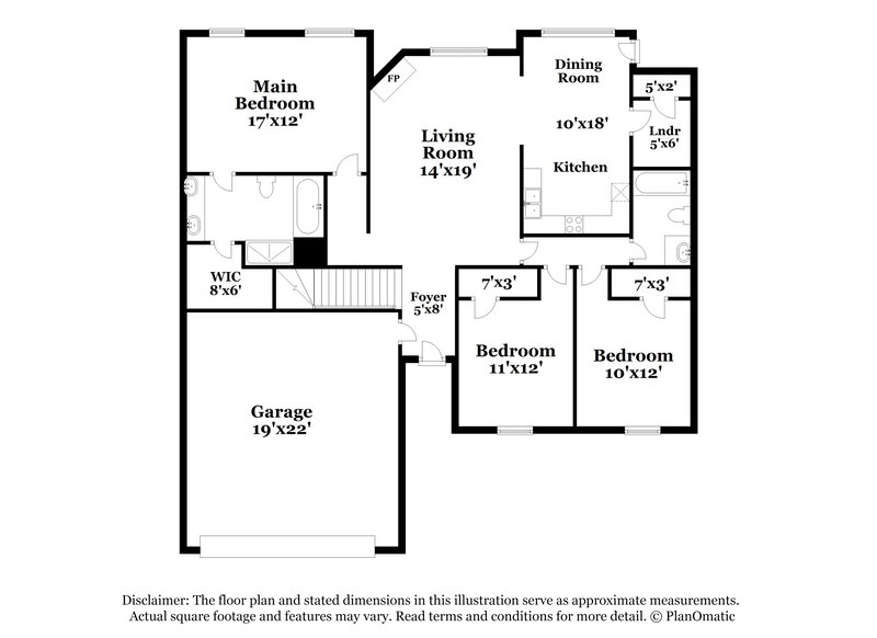 2,075/Mo, 5714 Kingsman Dr Horn Lake, MS 38637 Floor Plan View