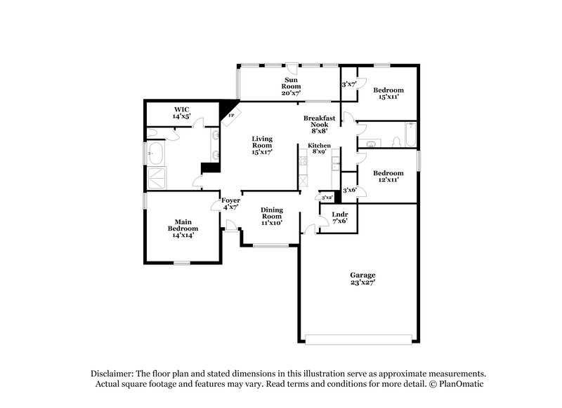 1,695/Mo, 7329 Bridle Ln Southaven, MS 38671 Floor Plan View