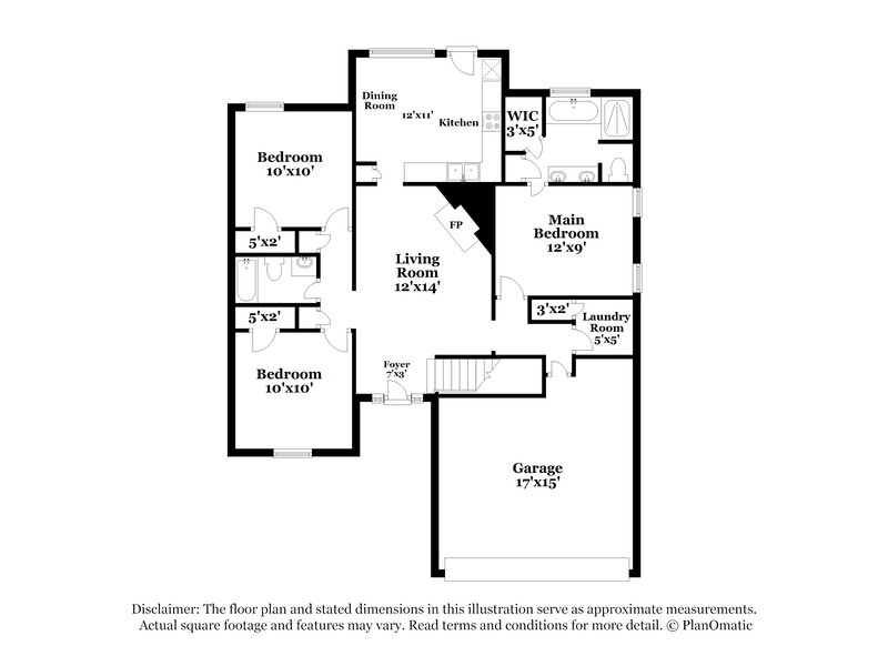 1,840/Mo, 6304 Kingsview Dr Horn Lake, MS 38637 Floor Plan View