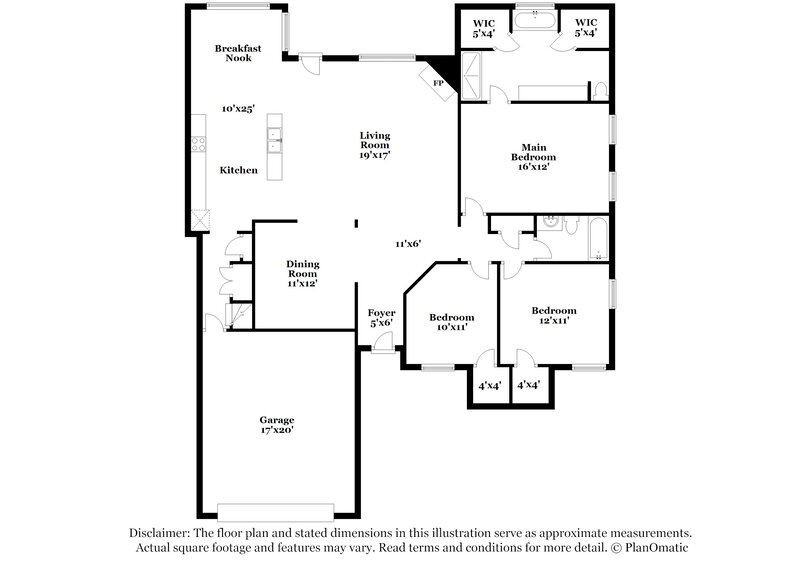 1,925/Mo, 2744 Russum Dr Southaven, MS 38672 Floor Plan View