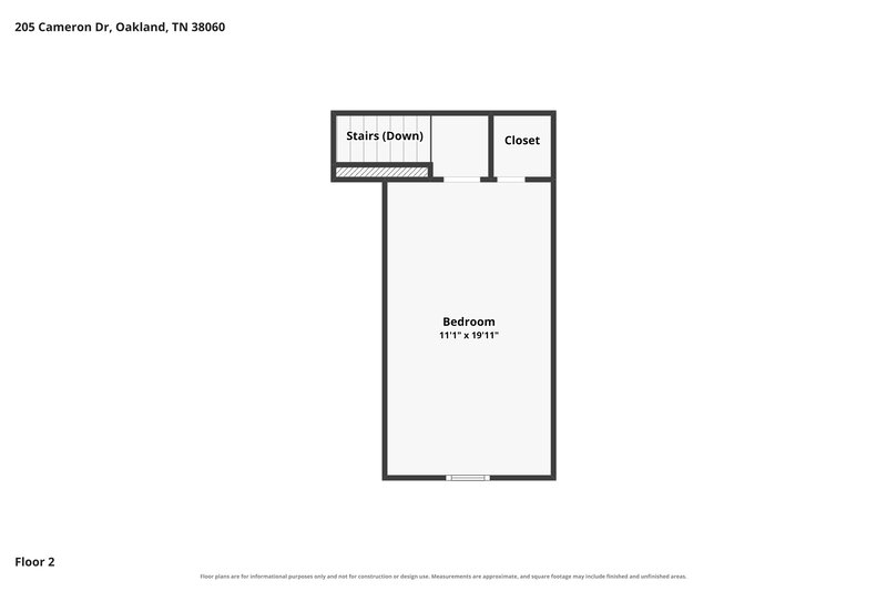 1,955/Mo, 205 Cameron Dr Oakland, TN 38060 Floor Plan View 2