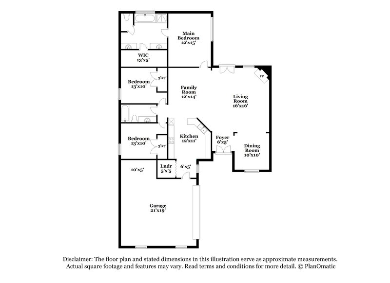 2,100/Mo, 3373 Champion Hills Dr Southaven, MS 38672 Floorplan View