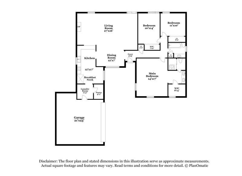 1,780/Mo, 7074 Scepter Dr Bartlett, TN 38135 Floor Plan View
