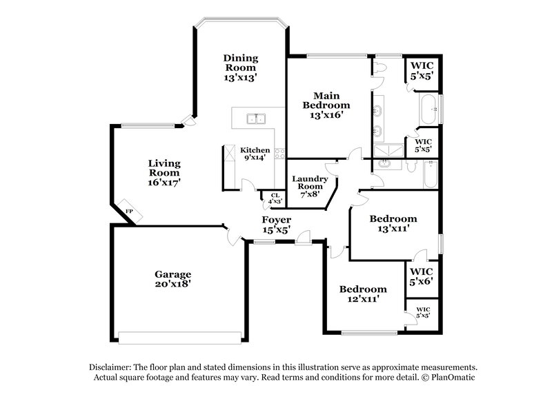 1,785/Mo, 6284 Braybourne Main Olive Branch, MS 38654 Floor Plan View