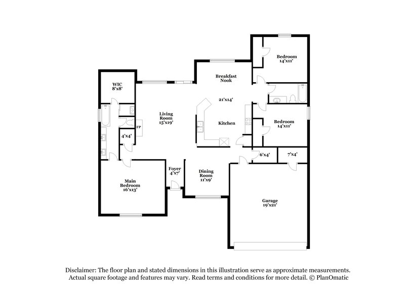 2,150/Mo, 2964 Milkyway Cv Bartlett, TN 38134 Floorplan View