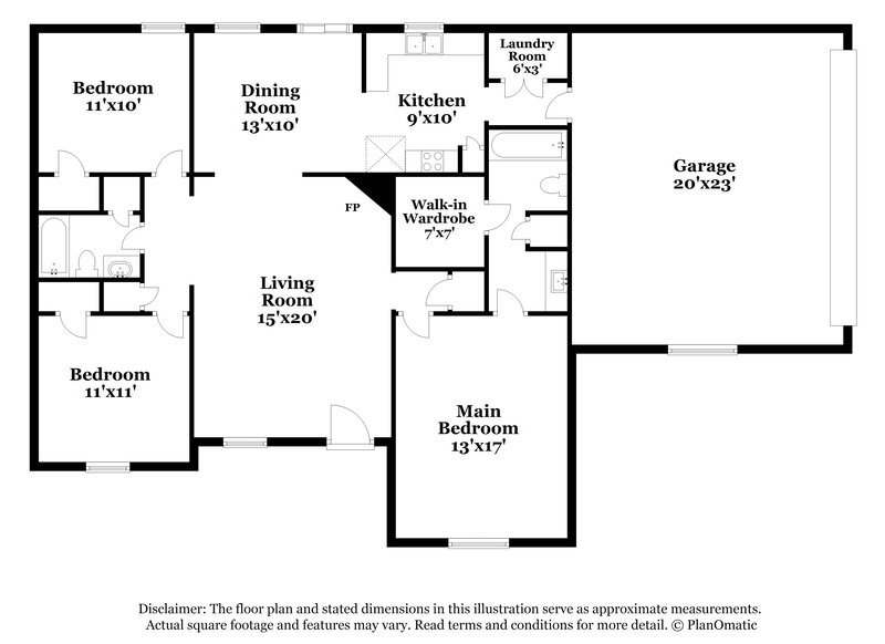 2,450/Mo, 3481 Earlynn Dr Bartlett, TN 38133 Floor Plan View