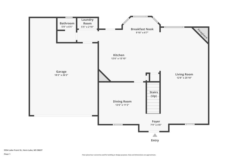 1,720/Mo, 5554 Lake Front Dr Horn Lake, MS 38637 Floor Plan View
