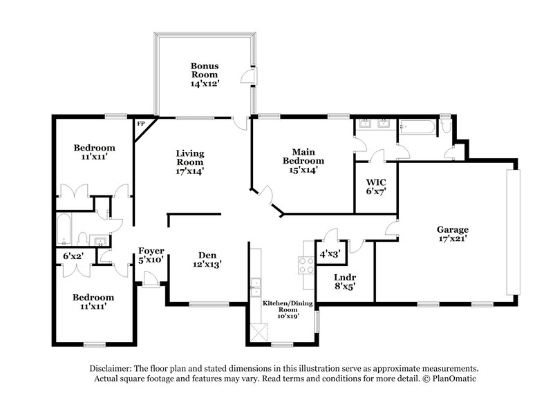 2,160/Mo, 125 N Parkway St Hernando, MS 38632 Floorplan View