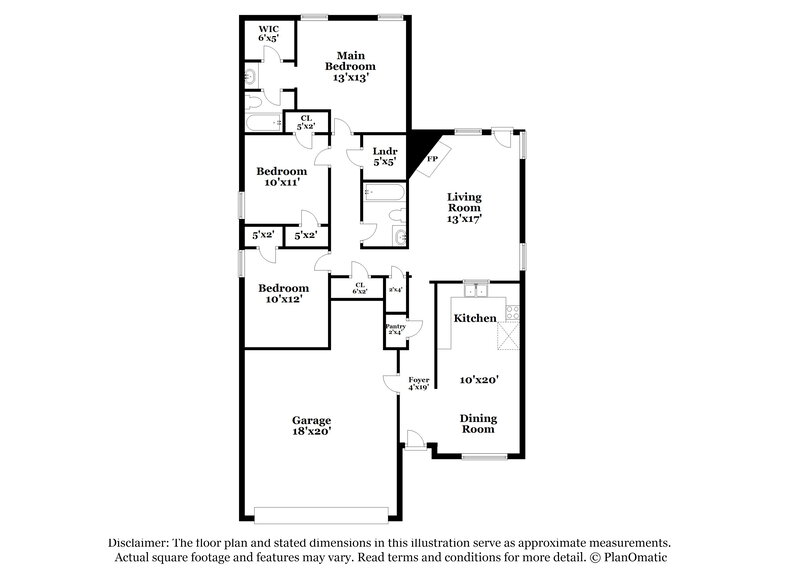 1,550/Mo, 10093 Cross Ridge Rd Cordova, TN 38018 Floor Plan View