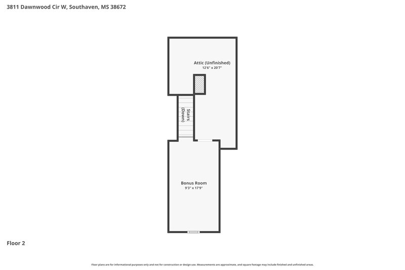 2,300/Mo, 3811 Dawnwood Cir W Southaven, MS 38672 Floor Plan View 2