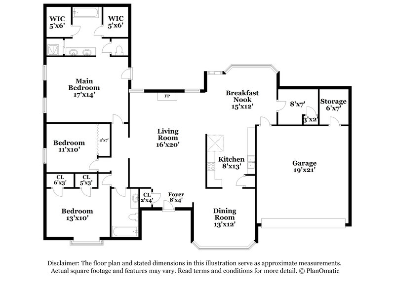 1,885/Mo, 4405 Thoreau Cv Memphis, TN 38125 Floor Plan View