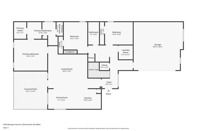 2,180/Mo, 6765 Whooper Swan Dr Olive Branch, MS 38654 Floorplan View