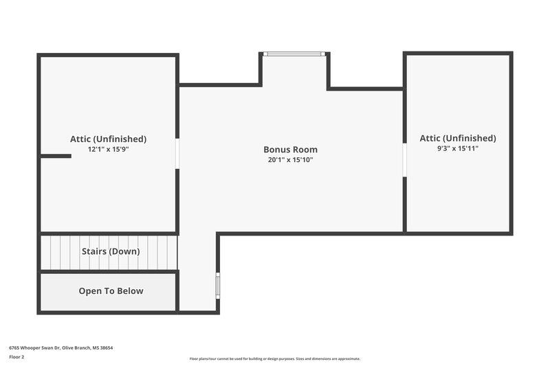 2,180/Mo, 6765 Whooper Swan Dr Olive Branch, MS 38654 Floorplan View 2