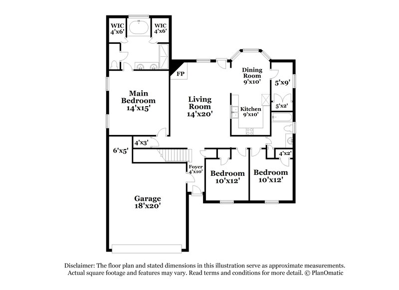 2,215/Mo, 5775 Bedford Loop W Southaven, MS 38672 Floor Plan View