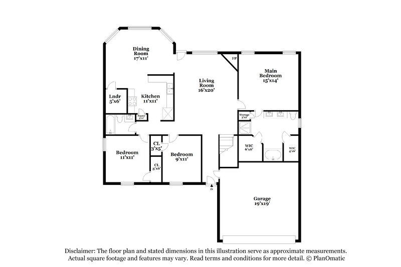 2,040/Mo, 1776 Cresent Ln Southaven, MS 38671 Floor Plan View