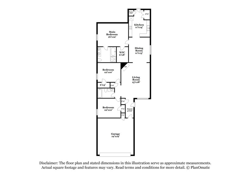 1,800/Mo, 10630 Pecan Vw Olive Branch, MS 38654 Floor Plan View