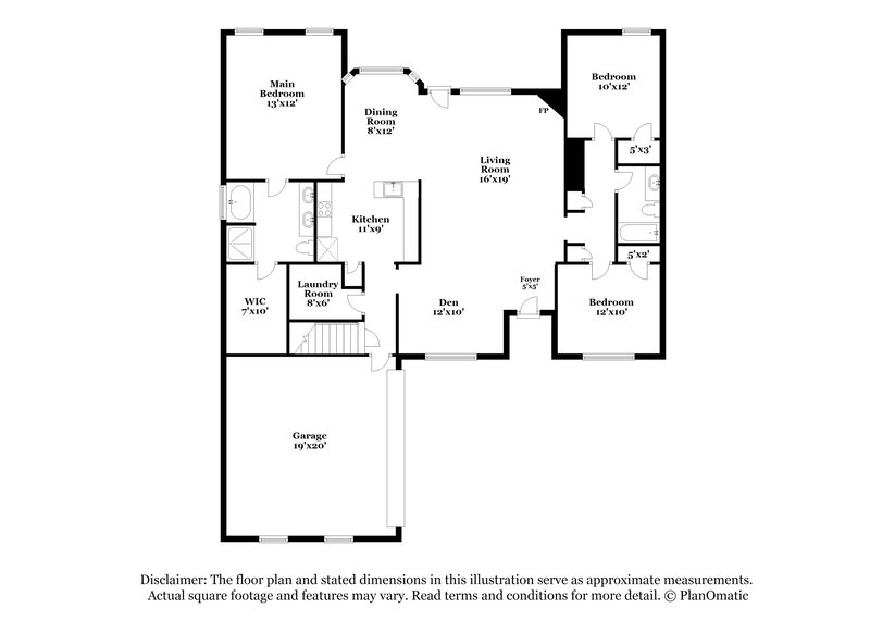 1,930/Mo, 2795 Oliver Cv Southaven, MS 38672 Floor Plan View