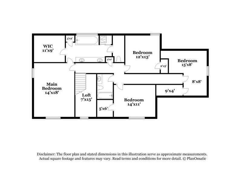 2,230/Mo, 8038 Allbright Cv Bartlett, TN 38133 Floorplan View