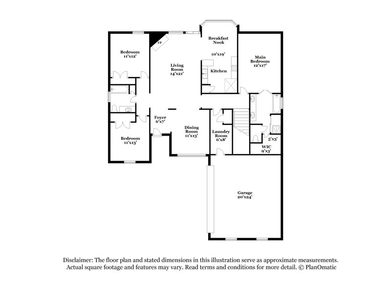 2,160/Mo, 3116 Peachtree Dr Southaven, MS 38672 Floor Plan View