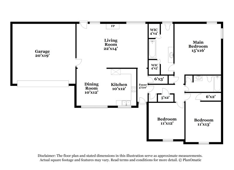 1,705/Mo, 965 Waterford Pl Southaven, MS 38671 Floor Plan View