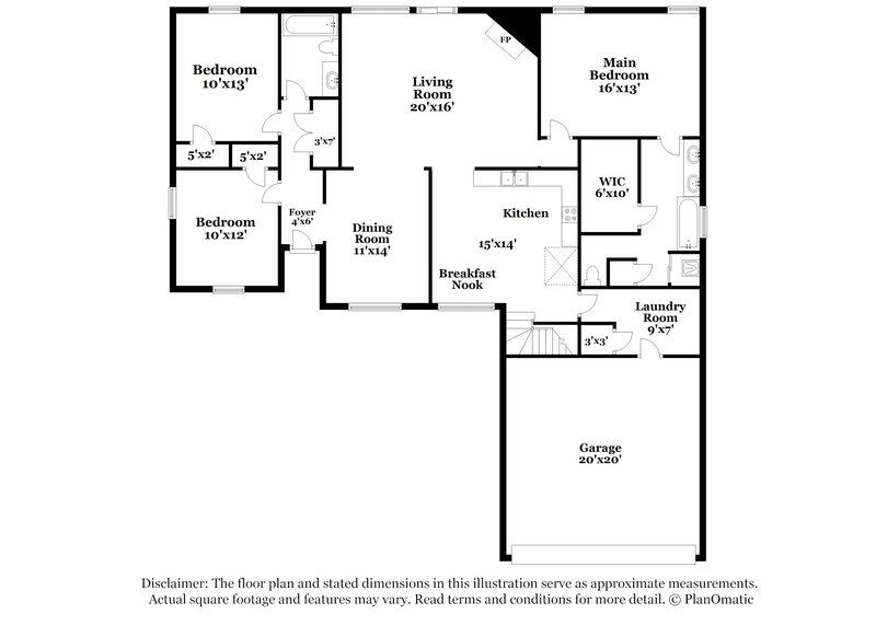 1,780/Mo, 5763 Hunters Chase Dr Southaven, MS 38672 Floor Plan View