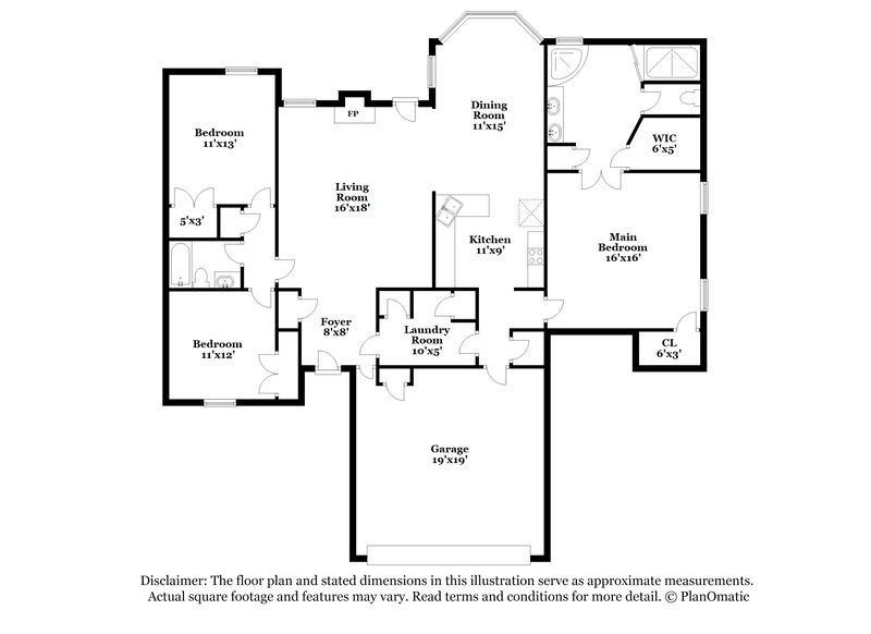1,770/Mo, 5712 Michaelson Dr Olive Branch, MS 38654 Floor Plan View