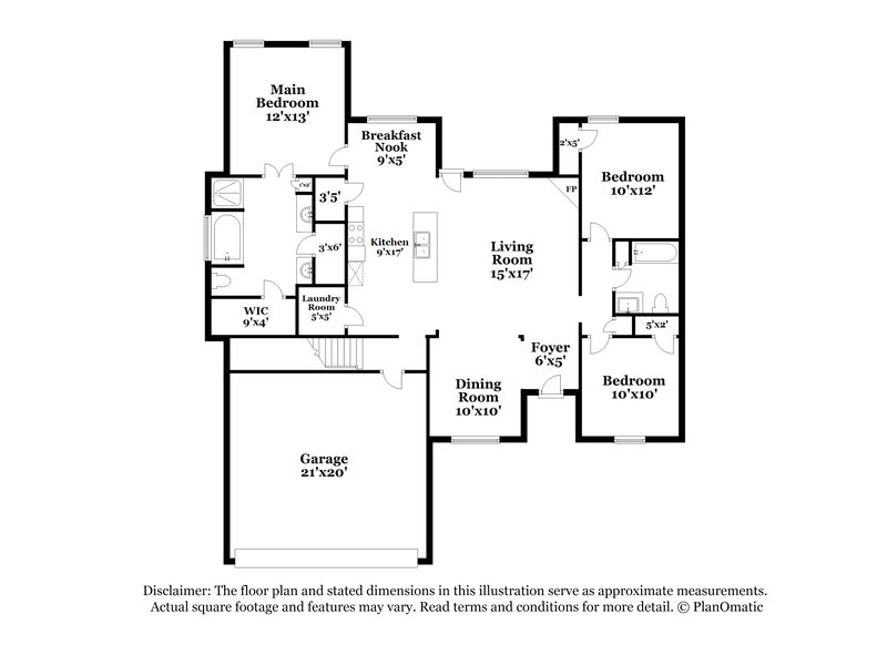 2,275/Mo, 3173 Greenhouse Dr Southaven, MS 38672 Floor Plan View