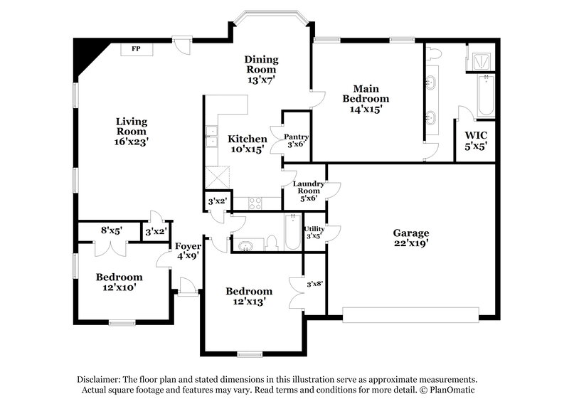 2,530/Mo, 8285 Willow Dr Southaven, MS 38671 Floor Plan View