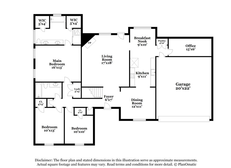 3,250/Mo, 5878 White Ridge Cir W Olive Branch, MS 38654 Floor Plan View
